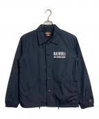 manwithamissionマンウィズアミッション）の古着「スメルスライクイイ肉コーチジャケット　ナイロンジャケット　アウター　」｜ブラック