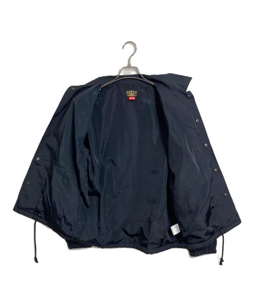 manwithamission（マンウィズアミッション）manwithamission (マンウィズアミッション) スメルスライクイイ肉コーチジャケット　ナイロンジャケット　アウター　 ブラック サイズ:実寸参照の古着・服飾アイテム