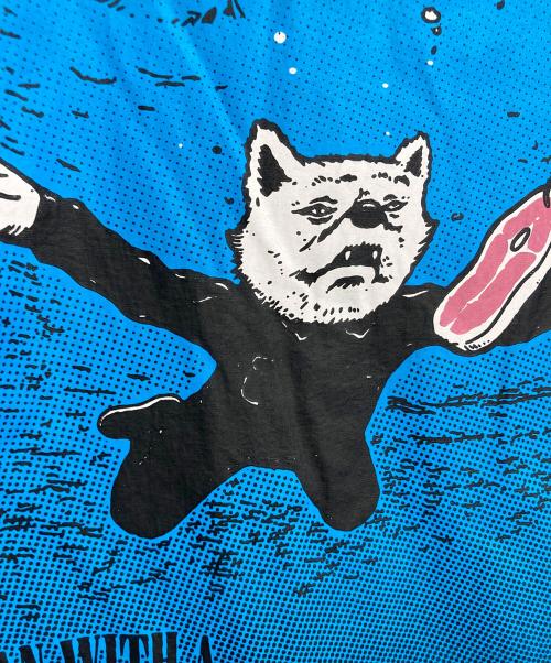 manwithamission（マンウィズアミッション）manwithamission (マンウィズアミッション) スメルスライクイイ肉コーチジャケット　ナイロンジャケット　アウター　 ブラック サイズ:実寸参照の古着・服飾アイテム