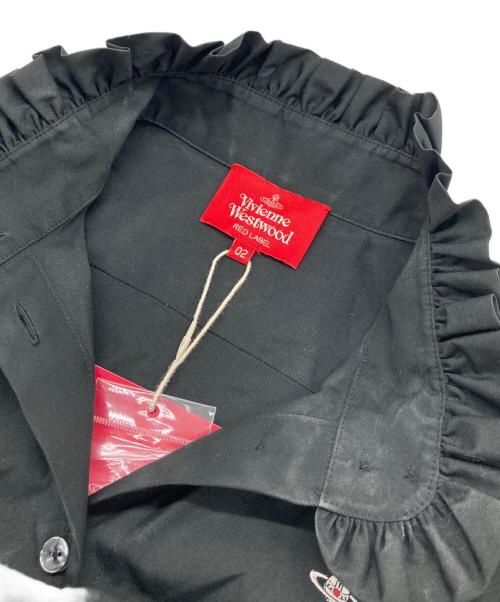 Vivienne Westwood RED LABEL（ヴィヴィアンウエストウッドレッドレーベル）Vivienne Westwood RED LABEL (ヴィヴィアンウエストウッドレッドレーベル) フリルシャツ　コットンシャツ ブラック サイズ:2の古着・服飾アイテム