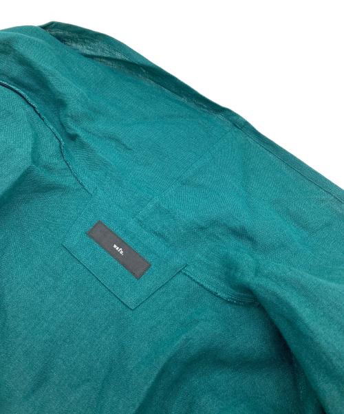 wafu（ワフー）wafu (ワフー) リネンコート/リネンジャケット ショールカラー　ヴェールフォンセ グリーン サイズ:FREEの古着・服飾アイテム