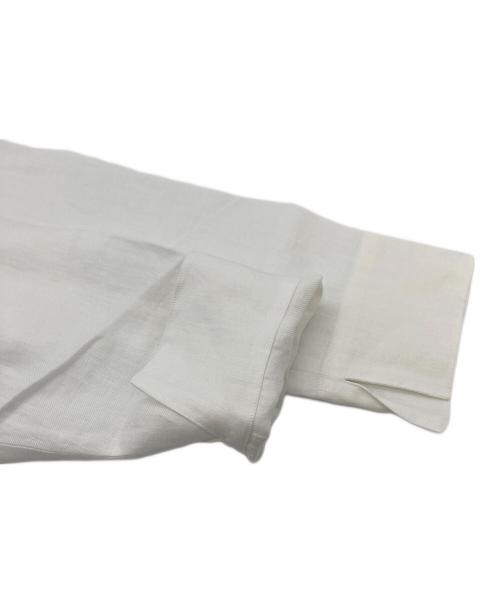 wafu（ワフー）wafu (ワフー) ネックラインを華やかに魅せる タックフリル トップス ホワイト サイズ:2の古着・服飾アイテム