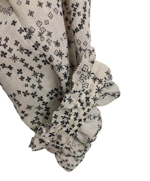 INGEBORG（インゲボルグ）INGEBORG (インゲボルグ) カメリア小紋プリントブラウスワンピース　長袖ワンピース　ロングワンピース　日本製 グレー サイズ:実寸参照の古着・服飾アイテム