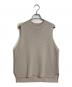 evam eva（エヴァムエヴァ）の古着「wool lily vest プルオーバー ベスト  ウールベスト　ノースリーブニット　日本製」｜ベージュ
