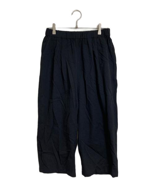 evam eva（エヴァムエヴァ）evam eva (エヴァムエヴァ) ウールタックパンツ wool tuck pants ブラック 98スミ サイズ:Mの古着・服飾アイテム