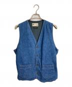 LEVI'S Panateraリーバイスパナテラ）の古着「デニムベスト　ジレ　ライトアウター」｜ブルー