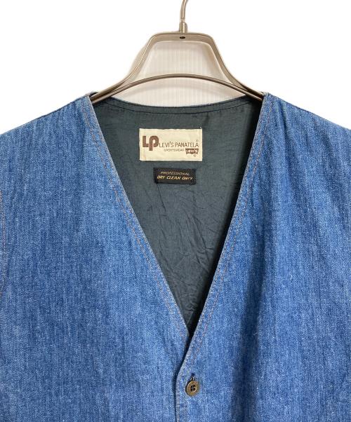 LEVI'S Panatera（リーバイスパナテラ）LEVI'S Panatera (リーバイスパナテラ) デニムベスト　ジレ　ライトアウター ブルー サイズ:実寸参照の古着・服飾アイテム