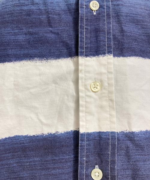 POLO RALPH LAUREN（ポロ・ラルフローレン）POLO RALPH LAUREN (ポロ・ラルフローレン) 【古着】90’S手書きボーダーシャツ　長袖シャツ　90年代　ポニー刺繍 ネイビー×ホワイト サイズ:Lの古着・服飾アイテム