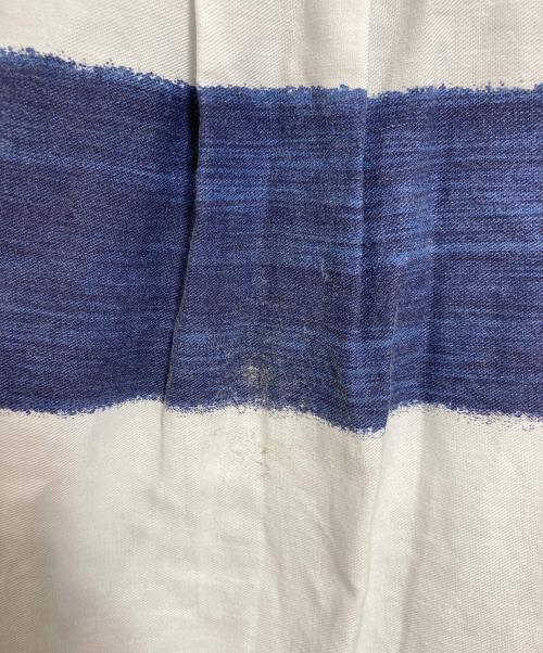 POLO RALPH LAUREN（ポロ・ラルフローレン）POLO RALPH LAUREN (ポロ・ラルフローレン) 【古着】90’S手書きボーダーシャツ　長袖シャツ　90年代　ポニー刺繍 ネイビー×ホワイト サイズ:Lの古着・服飾アイテム