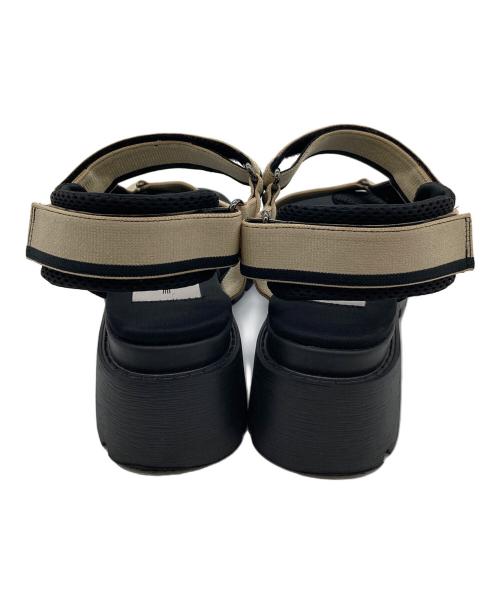 LANVIN（ランバン）LANVIN (ライバン) トラックソールベルクロストラップサンダル スポーツサンダル ロゴサンダル ブラック サイズ:Lの古着・服飾アイテム