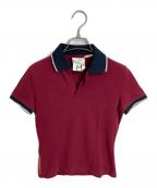 PRADA SPORTSプラダスポーツ）の古着「サイドロゴポロシャツ スキッパーポロシャツ」｜バーガンディー