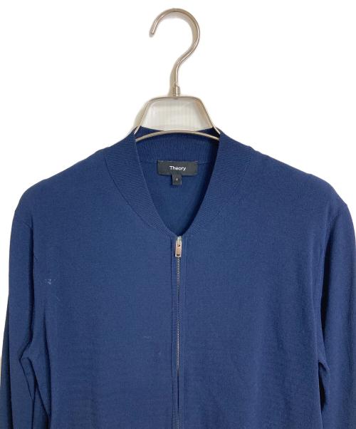 theory（セオリー）theory (セオリー) コンパクトクロップドジップアップジャンパー ジップアップニット ネイビー サイズ:Sの古着・服飾アイテム