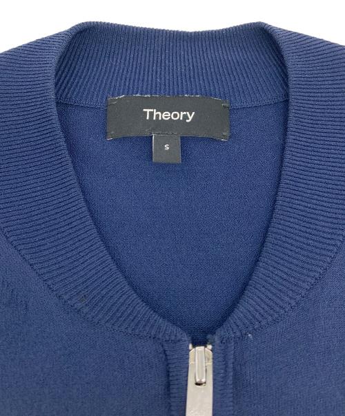 theory（セオリー）theory (セオリー) コンパクトクロップドジップアップジャンパー ジップアップニット ネイビー サイズ:Sの古着・服飾アイテム
