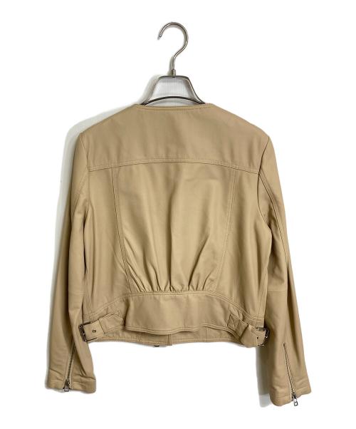 GRACE CONTINENTAL（（グレースコンチネンタル）GRACE CONTINENTAL (（グレースコンチネンタル) ラムレザー ライダース ジャケット ベージュ サイズ:38の古着・服飾アイテム