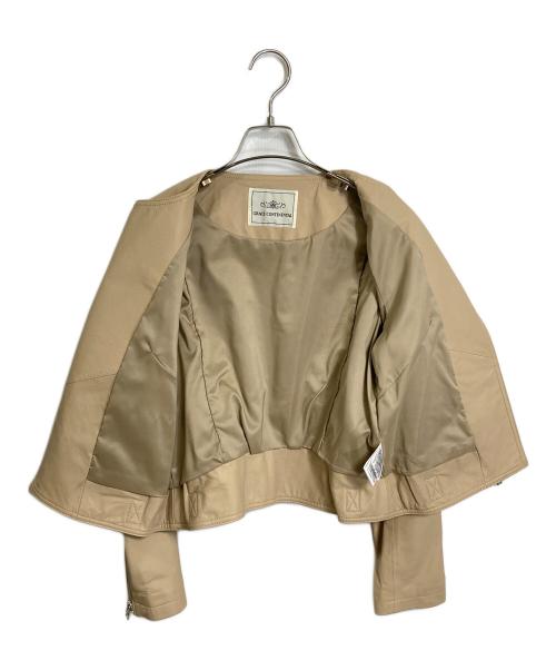 GRACE CONTINENTAL（（グレースコンチネンタル）GRACE CONTINENTAL (（グレースコンチネンタル) ラムレザー ライダース ジャケット ベージュ サイズ:38の古着・服飾アイテム