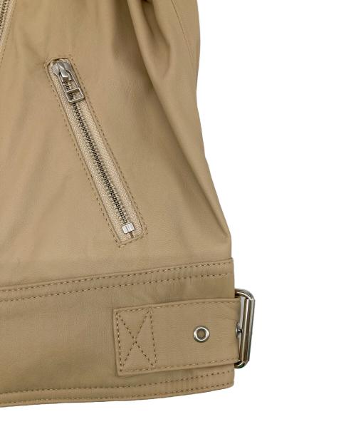 GRACE CONTINENTAL（（グレースコンチネンタル）GRACE CONTINENTAL (（グレースコンチネンタル) ラムレザー ライダース ジャケット ベージュ サイズ:38の古着・服飾アイテム