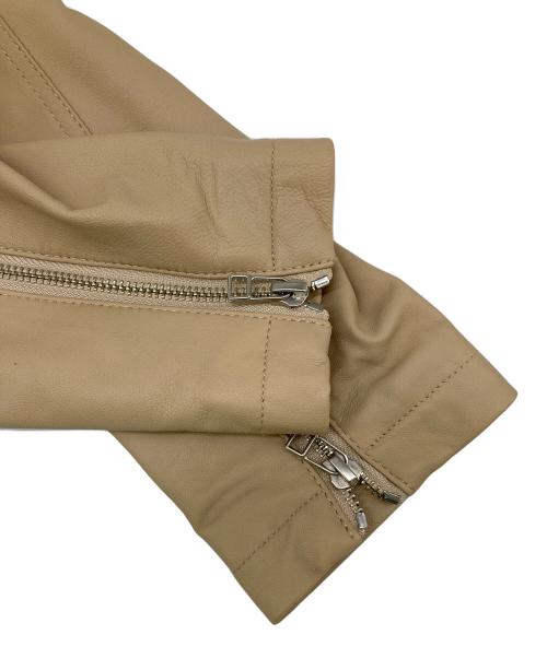 GRACE CONTINENTAL（（グレースコンチネンタル）GRACE CONTINENTAL (（グレースコンチネンタル) ラムレザー ライダース ジャケット ベージュ サイズ:38の古着・服飾アイテム