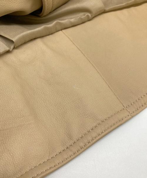 GRACE CONTINENTAL（（グレースコンチネンタル）GRACE CONTINENTAL (（グレースコンチネンタル) ラムレザー ライダース ジャケット ベージュ サイズ:38の古着・服飾アイテム