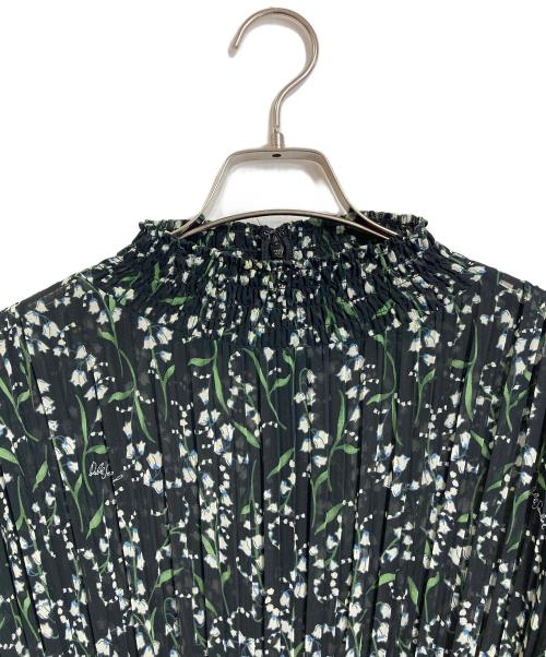 Sov.（ソブ）Sov. (ソブ) lily bell シフォン ワンピース　ロングワンピース　マキシワンピース　フラワープリントワンピース　花柄 ブラック サイズ:36の古着・服飾アイテム