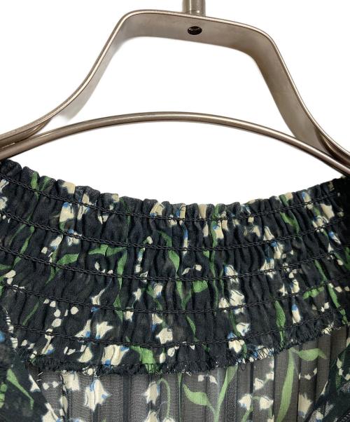 Sov.（ソブ）Sov. (ソブ) lily bell シフォン ワンピース　ロングワンピース　マキシワンピース　フラワープリントワンピース　花柄 ブラック サイズ:36の古着・服飾アイテム