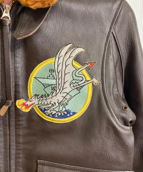 THE REAL McCOY'S（ザ・リアルマッコイズ）THE REAL McCOY'S (ザ・リアルマッコイズ) G1 フライトジャケット　レザージャケット ブラウン サイズ:36の古着・服飾アイテム