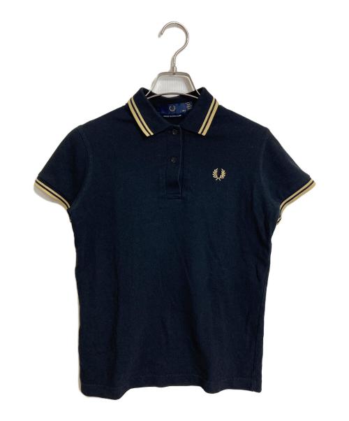 FRED PERRY（フレッドペリー）FRED PERRY (フレッドペリー) ロゴ刺繍ポロシャツ　半袖ポロシャツ　イギリス製 ブラック サイズ:EUR36の古着・服飾アイテム
