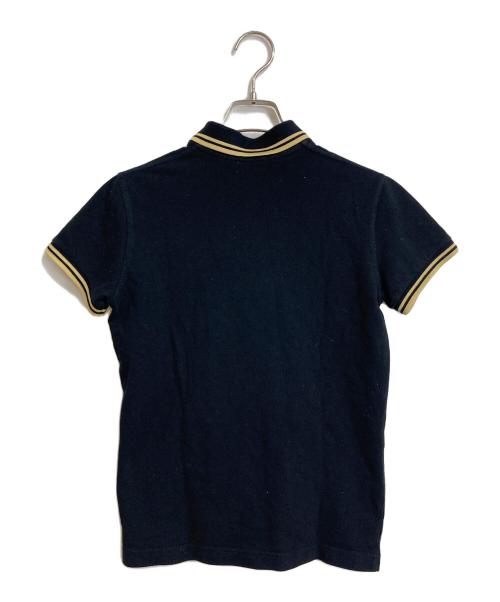 FRED PERRY（フレッドペリー）FRED PERRY (フレッドペリー) ロゴ刺繍ポロシャツ　半袖ポロシャツ　イギリス製 ブラック サイズ:EUR36の古着・服飾アイテム