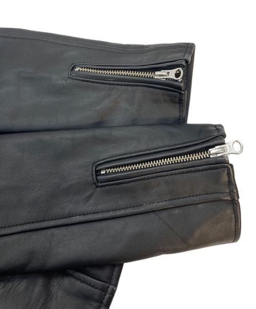 nano・universe（ナノ・ユニバース）nano・universe (ナノ・ユニバース) ラムレザーライダースジャケット ブラック サイズ:38の古着・服飾アイテム