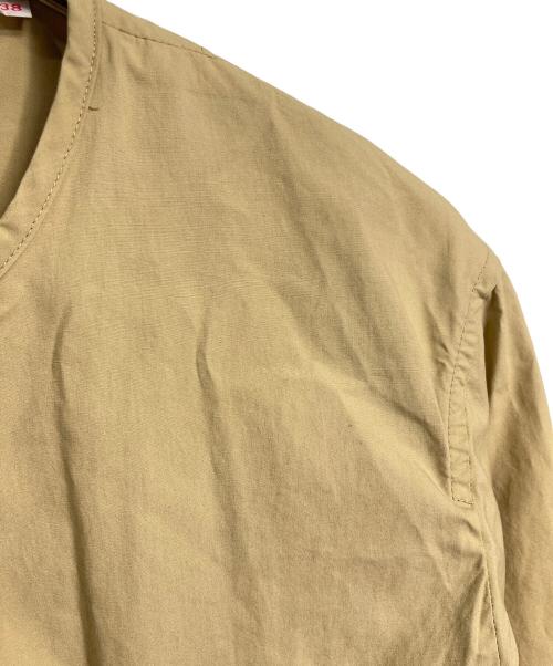 DANTON（ダントン）DANTON (ダントン) DOWNPROOF COLLARLESS SHORT JACKET ダウンプルーフカラーレストランショートジャケット　ノーカラージャケット　アウター　ライトアウター ベージュ サイズ:38の古着・服飾アイテム