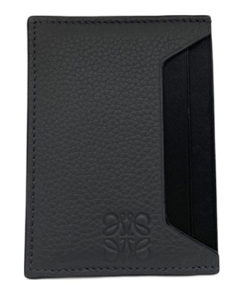 LOEWE（ロエベ）LOEWE (ロエベ) アナグラムロゴ オープンプレーンカードホルダー グレー×ブラック サイズ:実寸参照の古着・服飾アイテム