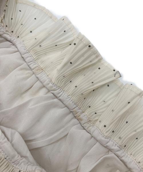 Snidel（スナイデル）Snidel (スナイデル) Sustainaギャザーオフショルブラウス　半袖ブラウス　ショートトップス　ドット　24SS ホワイト サイズ: FREEの古着・服飾アイテム