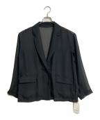 Snidelスナイデル）の古着「シアージャケット　テーラードジャケット　アウター　ライトアウター　薄手ジャケット　セレモニー」｜ブラック