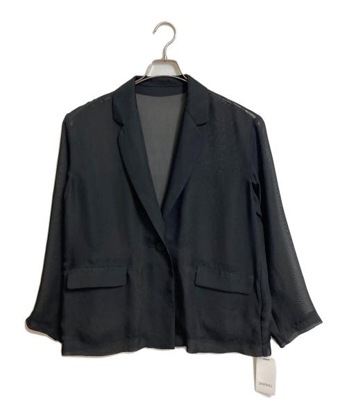 Snidel（スナイデル）Snidel (スナイデル) シアージャケット　テーラードジャケット　アウター　ライトアウター　薄手ジャケット　セレモニー ブラック サイズ:1の古着・服飾アイテム