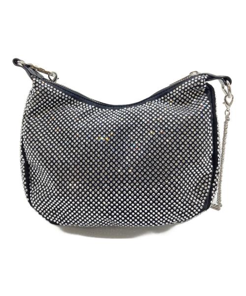 MARELLA（マレーラ）MARELLA (マレーラ) ラインストーンチェーンショルダーバッグ　セレモニー ブラック×シルバー サイズ:実寸参照の古着・服飾アイテム