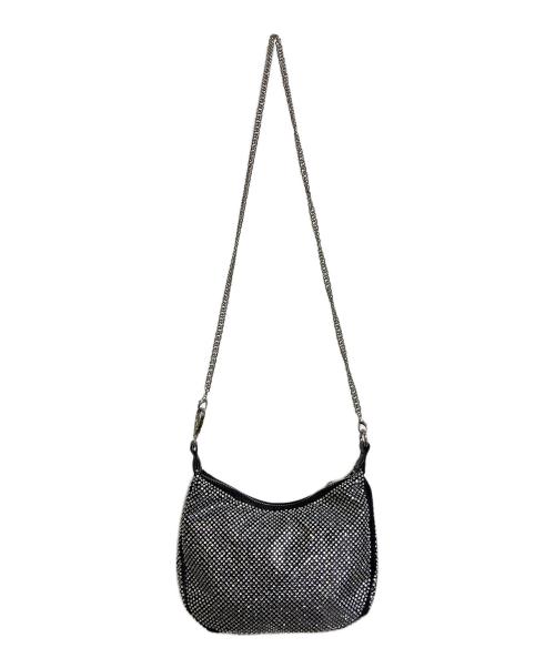 MARELLA（マレーラ）MARELLA (マレーラ) ラインストーンチェーンショルダーバッグ　セレモニー ブラック×シルバー サイズ:実寸参照の古着・服飾アイテム