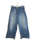masuエムエーエスユー）の古着「BOYS BAGGY JEANS  ボーイズバギージーンズ　デニムパンツ　日本製」｜ブルー