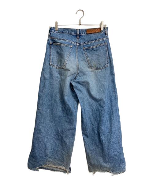 masu（エムエーエスユー）masu (エムエーエスユー) BOYS BAGGY JEANS  ボーイズバギージーンズ　デニムパンツ　日本製 ブルー サイズ:48の古着・服飾アイテム