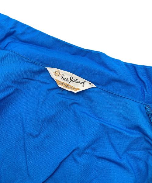 SEA ISLAND（シーアイランド）SEA ISLAND (シーアイランド) 【古着】70’Sサーフシャツ ビーチシャツ 長袖　アウター　ライトアウター　70年代 ブルー サイズ:XLの古着・服飾アイテム