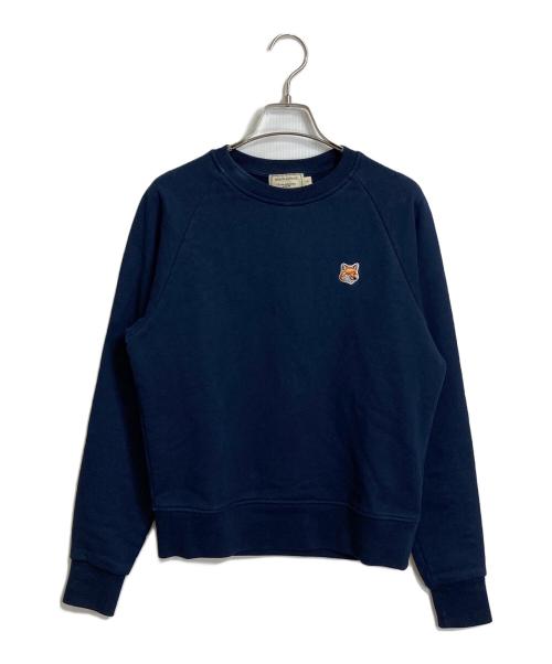 maison kitsune（メゾンキツネ）maison kitsune (メゾンキツネ) FOX HEAD PATCH スウェット ネイビー サイズ:Sの古着・服飾アイテム