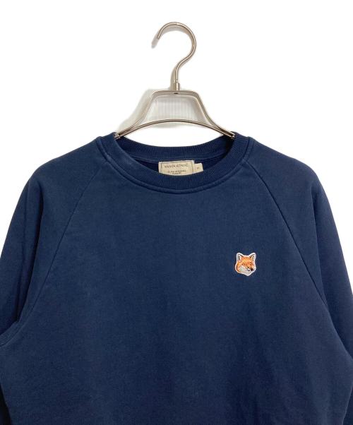 maison kitsune（メゾンキツネ）maison kitsune (メゾンキツネ) FOX HEAD PATCH スウェット ネイビー サイズ:Sの古着・服飾アイテム