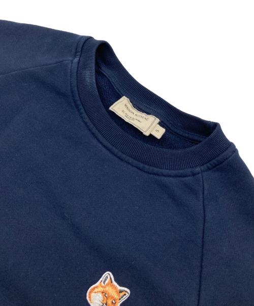 maison kitsune（メゾンキツネ）maison kitsune (メゾンキツネ) FOX HEAD PATCH スウェット ネイビー サイズ:Sの古着・服飾アイテム