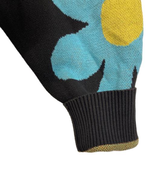 X-LARGE（エクストララージ）X-LARGE (エクストララージ) PEACE JACQUARD KNIT CREWNECK TOP ピースジャカードニット　クルーネックトップ コットンニット　柄ニット　花　フラワー マルチカラー サイズ:XLの古着・服飾アイテム