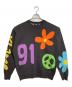 X-LARGE（エクストララージ）の古着「PEACE JACQUARD KNIT CREWNECK TOP ピースジャカードニット　クルーネックトップ コットンニット　柄ニット　花　フラワー」｜マルチカラー