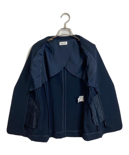 PLST（プラステ）PLST (プラステ) プレミアムオックスカラーレスジャケットパンツセットアップスーツ ネイビー サイズ:Mの古着・服飾アイテム