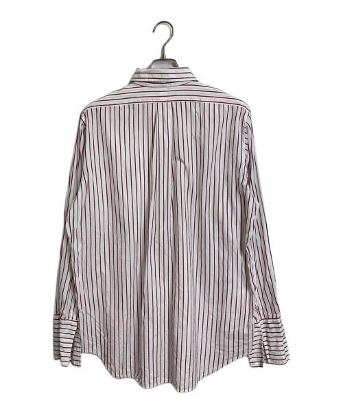 BROOKS BROTHERS（ブルックスブラザーズ）BROOKS BROTHERS (ブルックスブラザーズ) ストライプシャツ カフスシャツ　コットンシャツ　 ブラウン×ホワイト サイズ:16−4の古着・服飾アイテム
