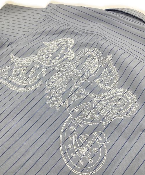 BLUCO WORK GARMENT（ブルコ ワーク ガーメント）BLUCO WORK GARMENT (ブルコ ワーク ガーメント) STANDARD WORK SHIRTS  半袖シャツ　ストライプ ブルー サイズ:Sの古着・服飾アイテム