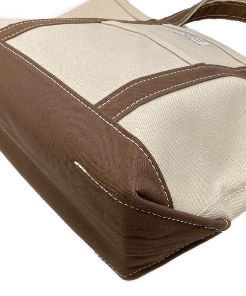 ORCIVAL（オーシバル）ORCIVAL (オーシバル) キャンバストートバッグ　 ベージュ×ブラウン サイズ:実寸バッグの古着・服飾アイテム