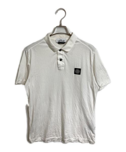 STONE ISLAND（ストーンアイランド）STONE ISLAND (ストーンアイランド) アイコンポロシャツ ホワイト サイズ:Mの古着・服飾アイテム