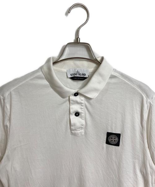STONE ISLAND（ストーンアイランド）STONE ISLAND (ストーンアイランド) アイコンポロシャツ ホワイト サイズ:Mの古着・服飾アイテム