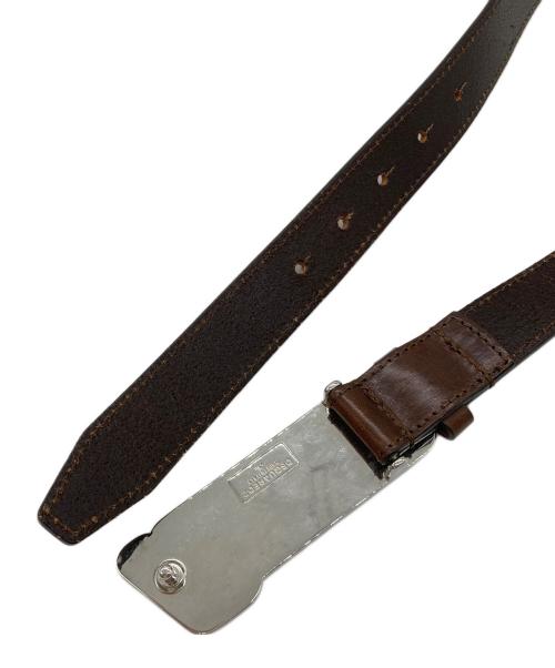 DSQUARED2（ディースクエアード）DSQUARED2 (ディースクエアード) レザーベルト ブラウン サイズ:実寸参照の古着・服飾アイテム